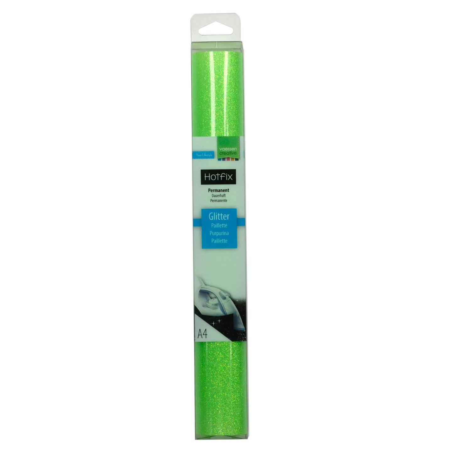 Vaessen creative • paillettes flex a4 vert fluo