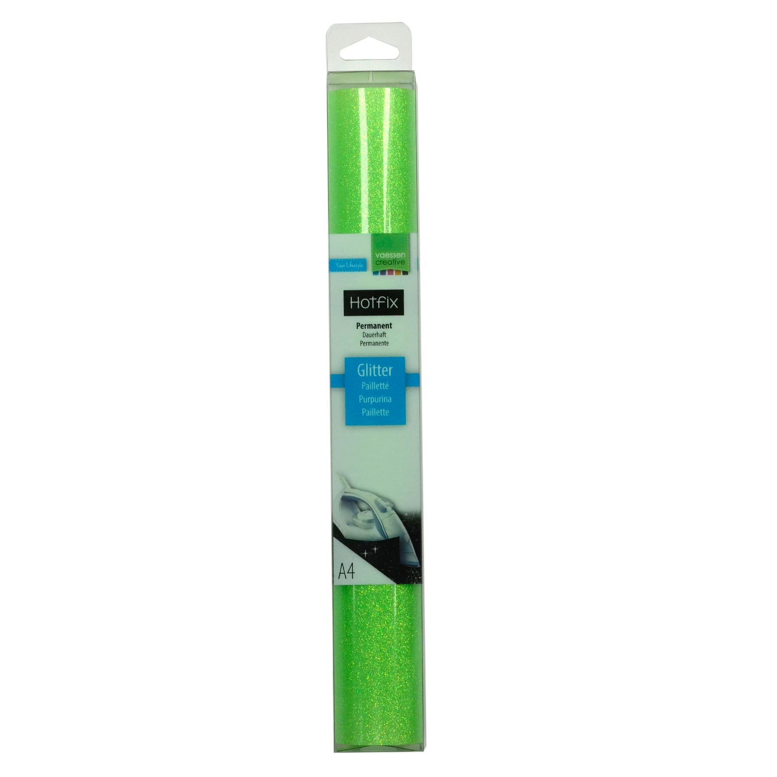 Vaessen creative • paillettes flex a4 vert fluo