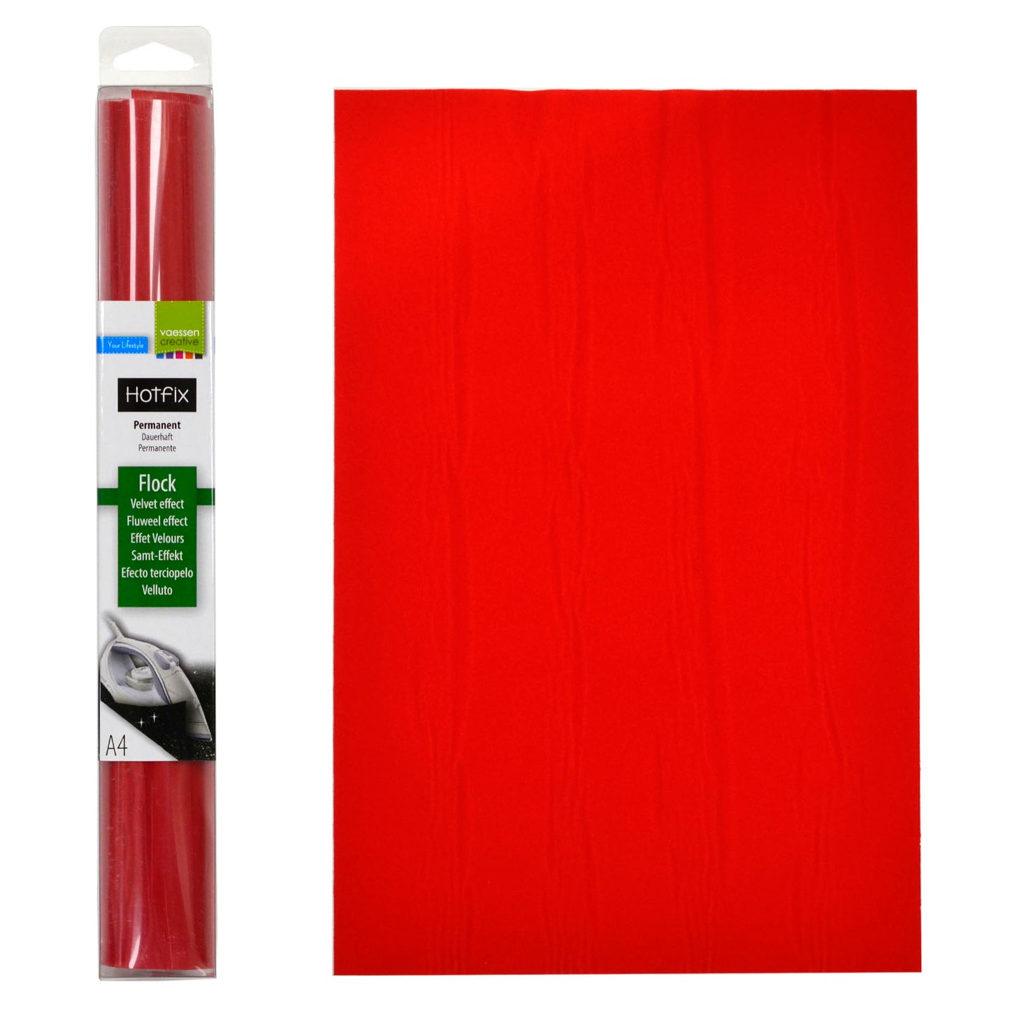 Vaessen creative • flock a4 rouge