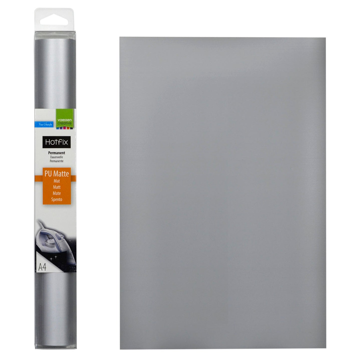 Vaessen creative • film flexible pu mat a4 argent