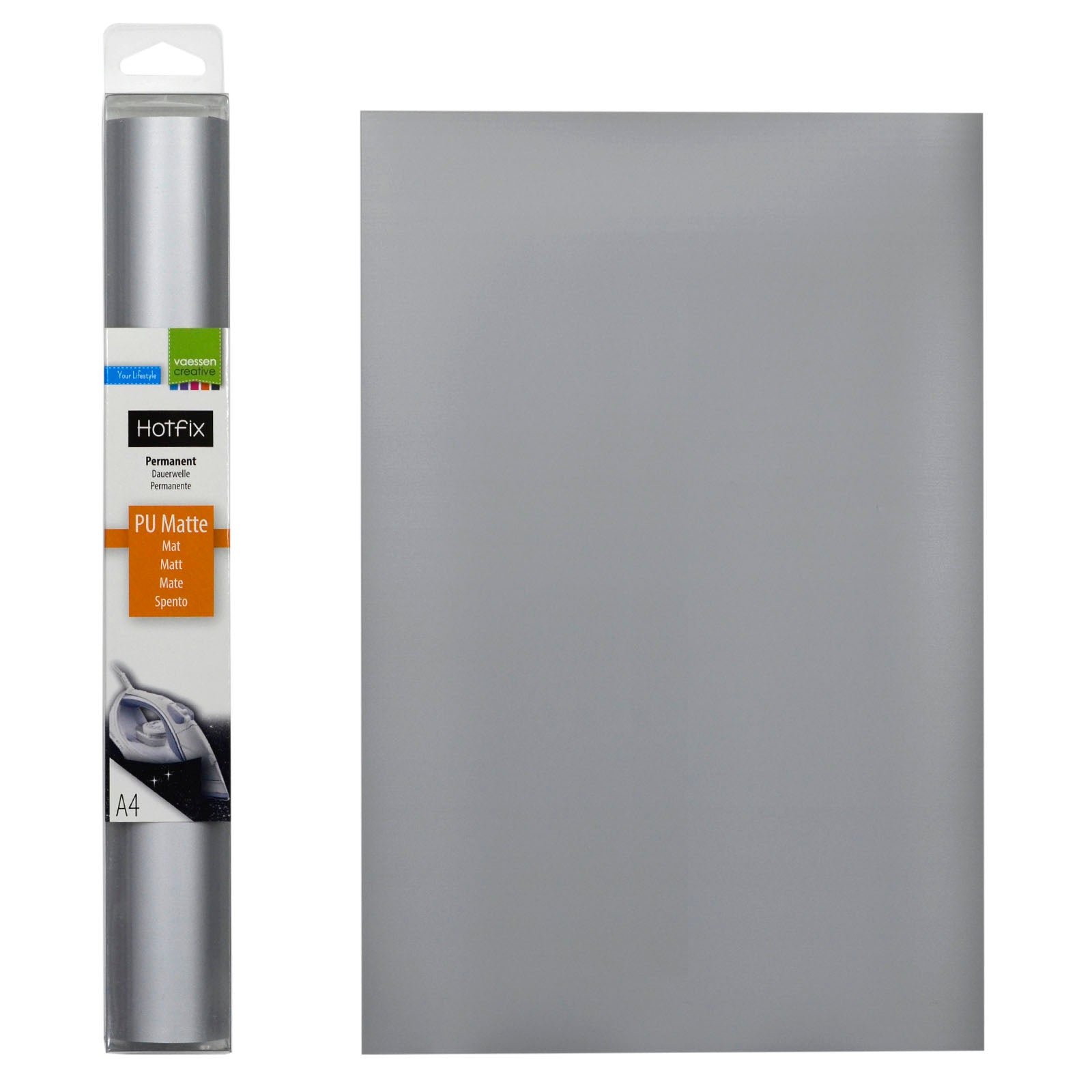 Vaessen creative • film flexible pu mat a4 argent