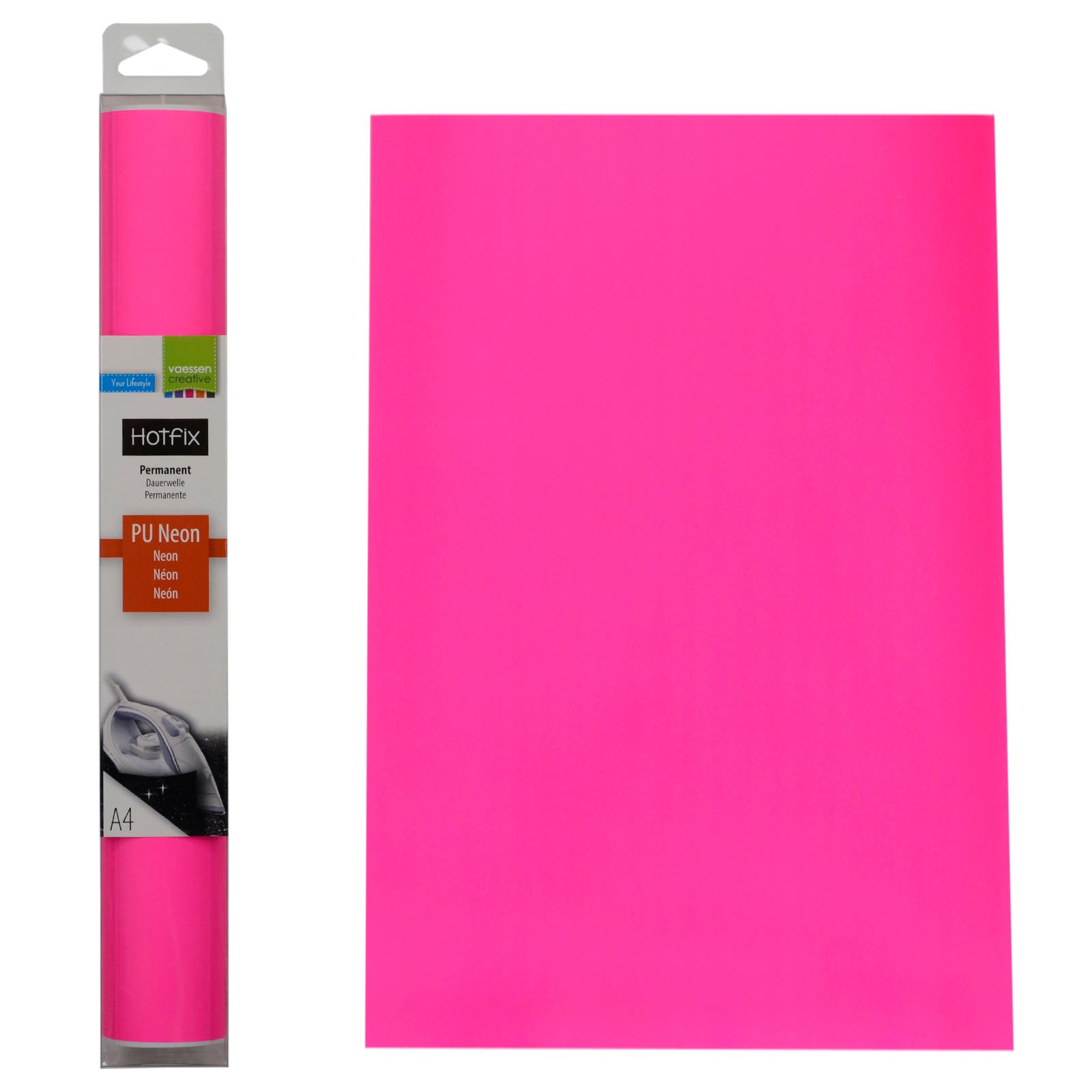 Vaessen creative • film flexible pu néon a4 rose