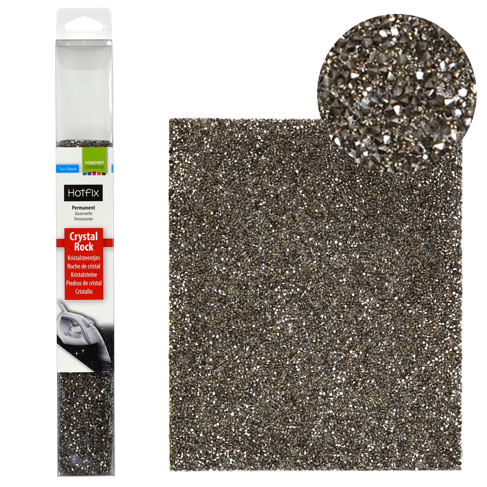 Vaessen creative • hotfix cristal de roche hématite 24x20cm