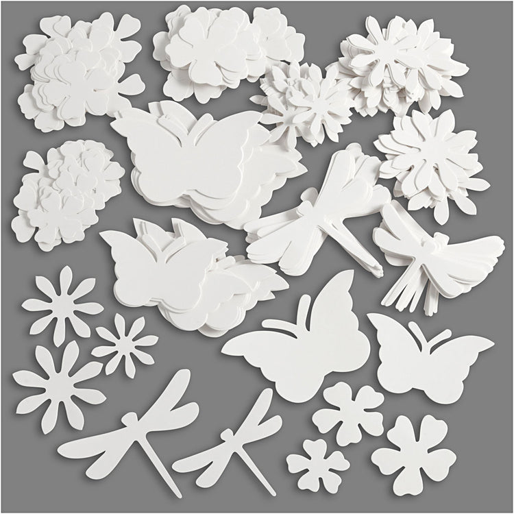 Creativ company formes découpées, dim. 4,5-12 cm, 240 g, blanc, 362 pièces 1 boîte