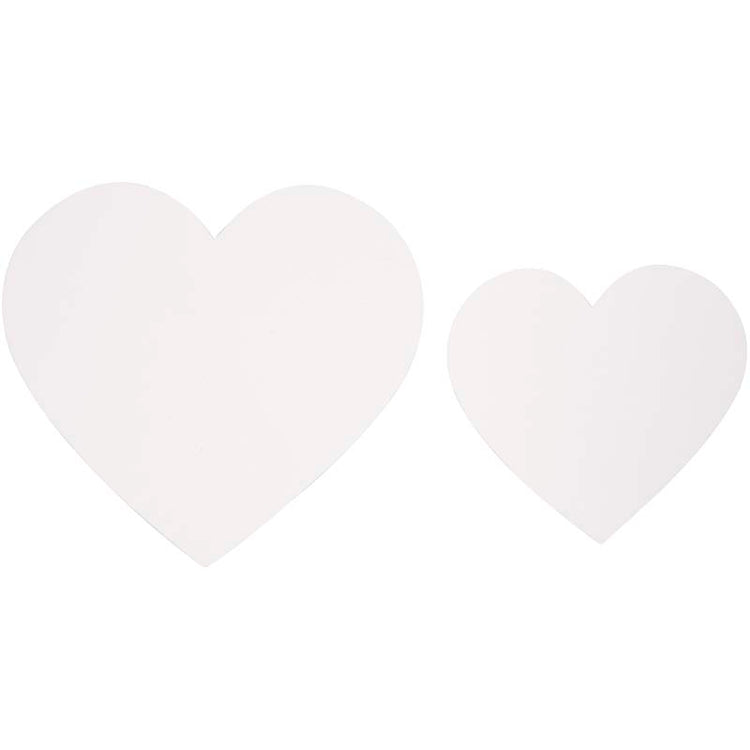 Coeurs Vivi Gade, dim. 6+8,5 cm, 240 g, blanc, 50 pièces 1 boîte