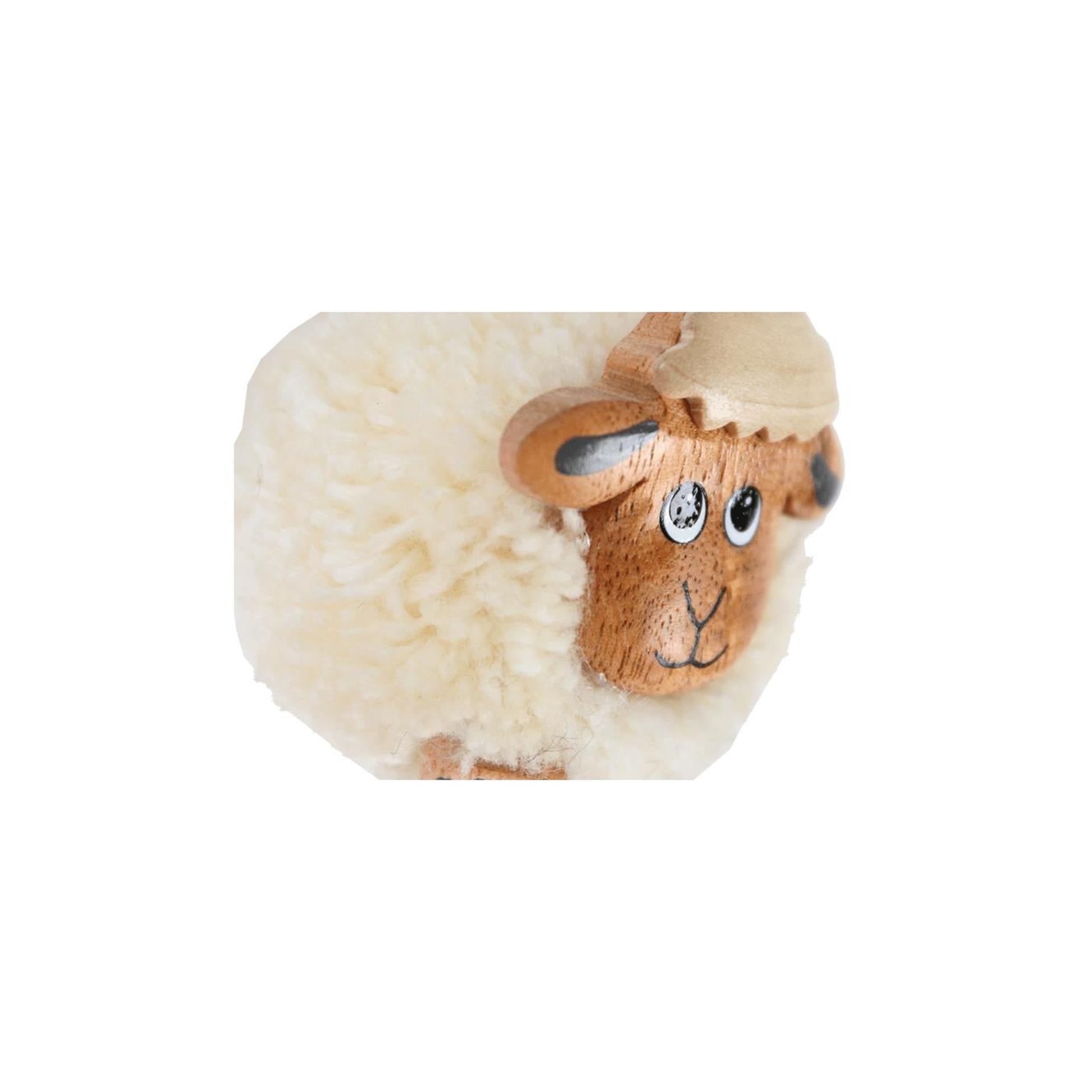 Porte-clés pompon mouton 8x7,5cm
