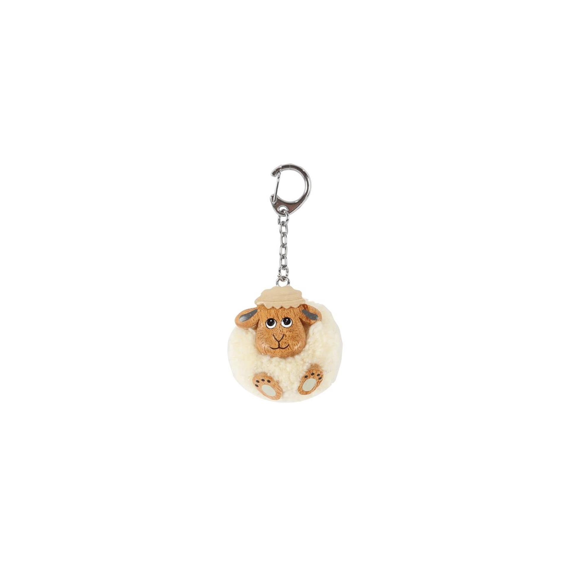 Porte-clés pompon mouton 8x7,5cm