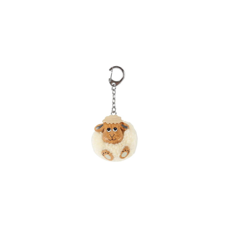 Porte-clés pompon mouton 8x7,5cm