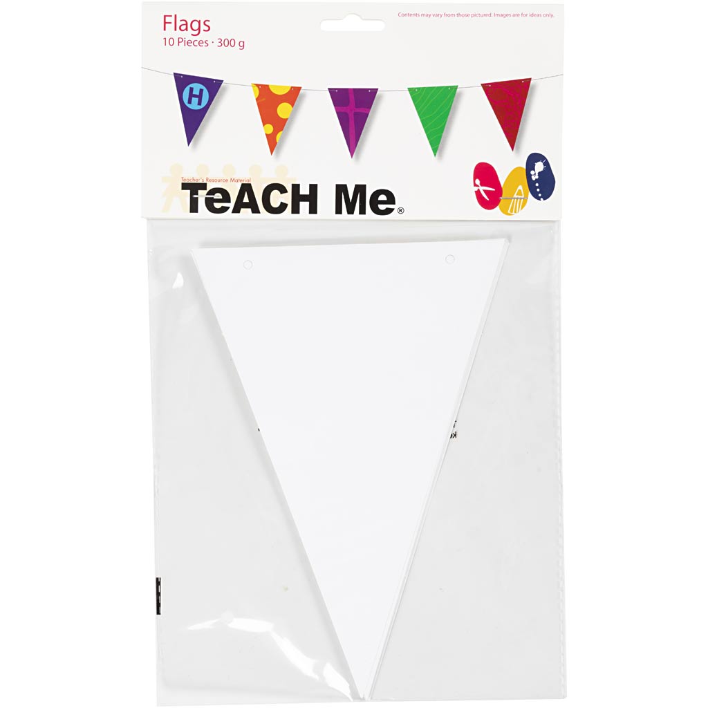 Drapeaux d'entreprise Creativ, h : 20 cm, l : 14,5 cm, 300 g, blanc, 10 pièces 1 boîte