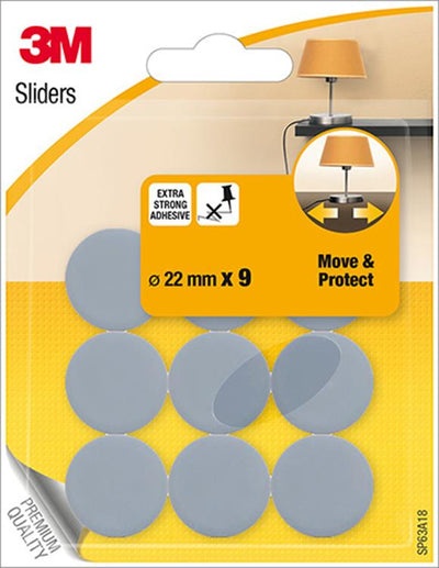 3m 1053576 - verre pour meubles Move Protect gris - 22mm - 9 pcs | 24 pièces