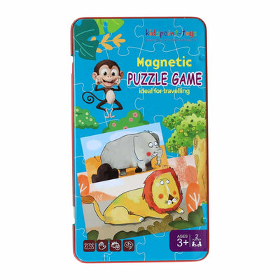 Jeu d'introduction au voyage en boîte 18x10cm - puzzles animaux