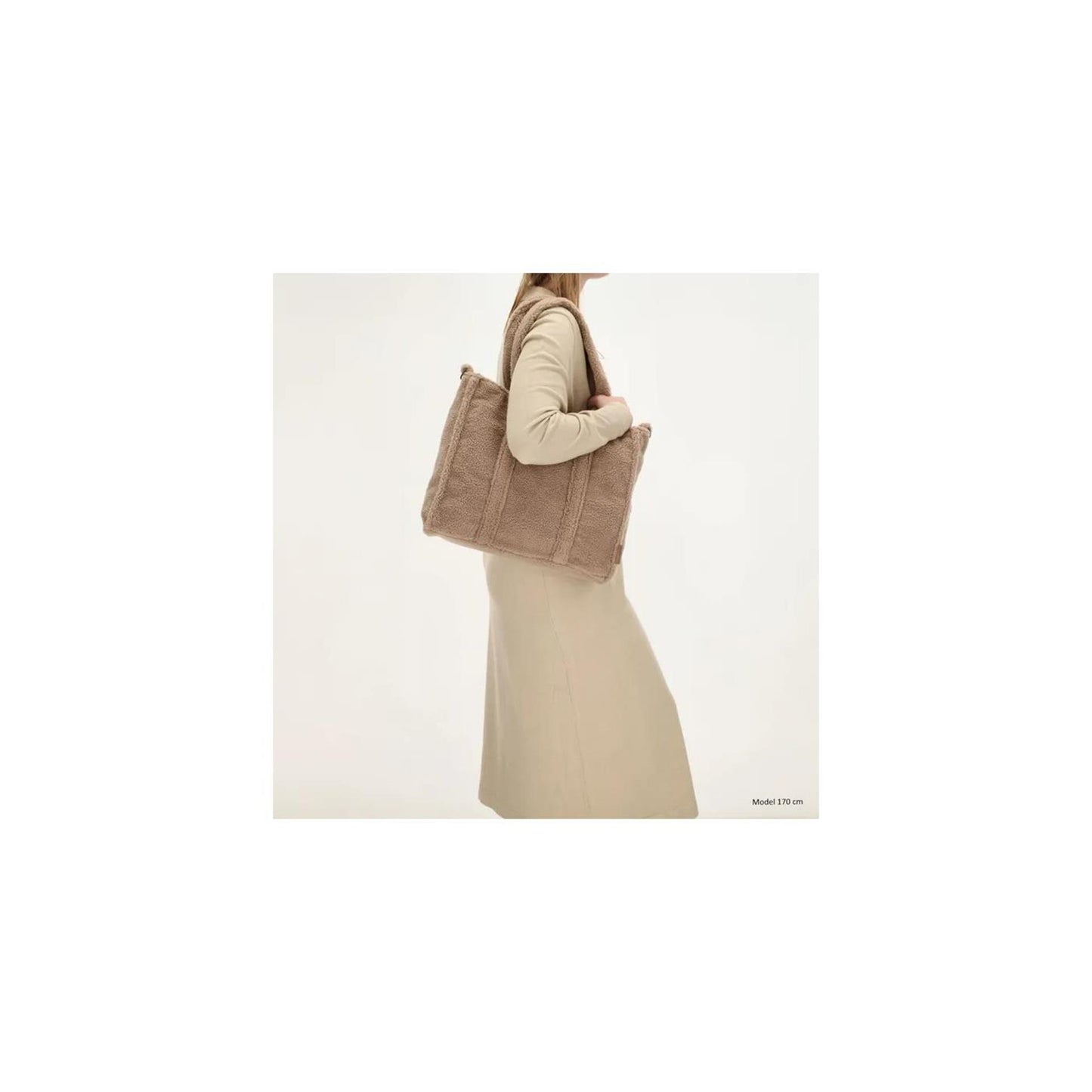 Beagles sac bandoulière teddy 37x31cm taupe