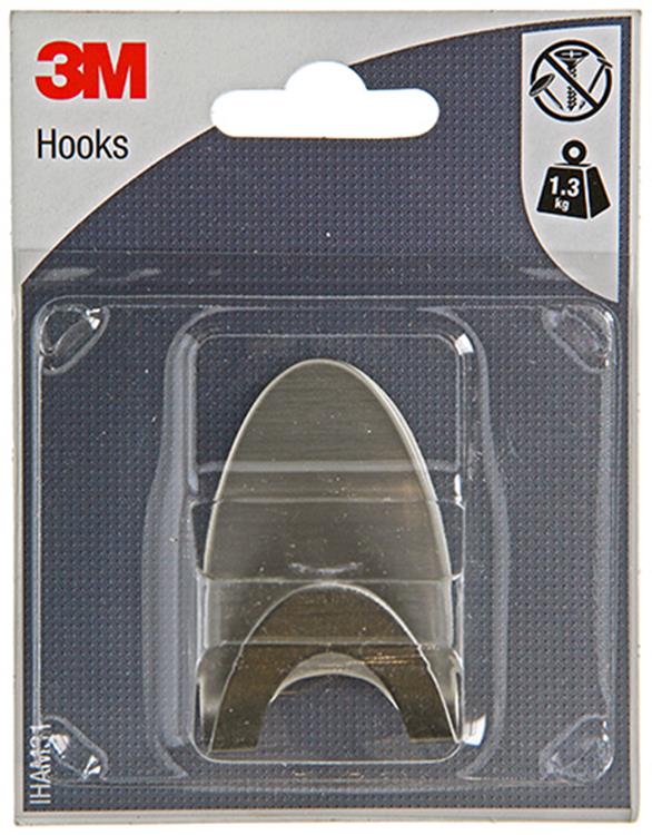 3m 1052717 - crochet adhésif métal ovale | 1 pièce
