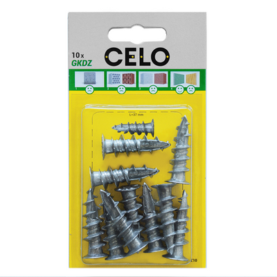 Celo 1067285 - bouchon pour plaque de plâtre blister gkdzavec vis 10 pcs. | 5 pièces