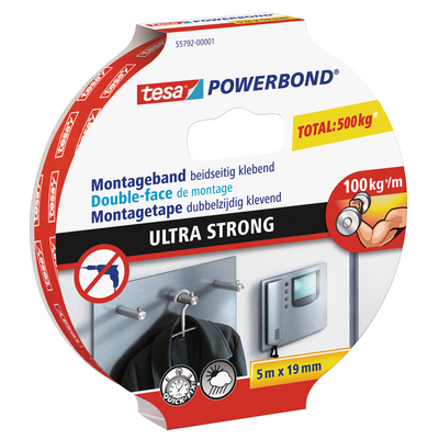 Tesa 1039440 - ruban de montage pwrbond 5:19 mm | 10 pièces