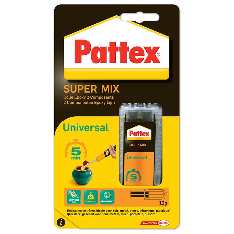 Pattex 1005196 - super mix universel 5min | 6 pièces