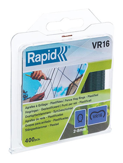 Rapid 1011740 - hogrings vert plastifié (400) ven 16 | 5 pièces
