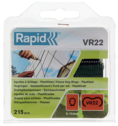 Rapid 1011746 - anneaux de porc plastifiés verts (215) ven 22 | 5 pièces