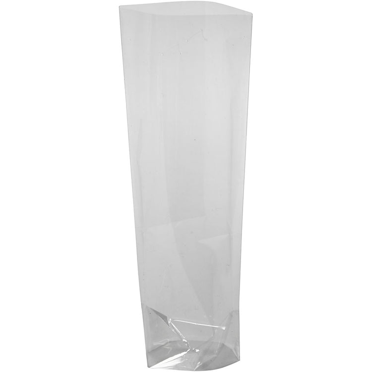 Sachet cellophane Creativ company, h : 16 cm, dimensions 6,5x4,5 cm, épaisseur 25 my, 20 pièces 1 boîte