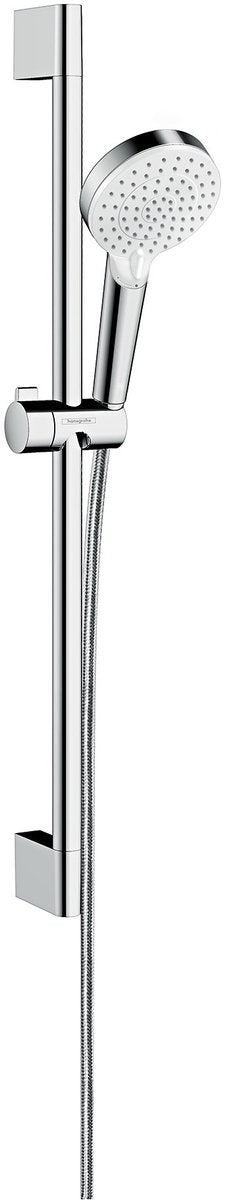 Hansgrohe ensemble de douche crometta vario ecosmart avec barre de douche unica'croma 65 cm blanc chromé