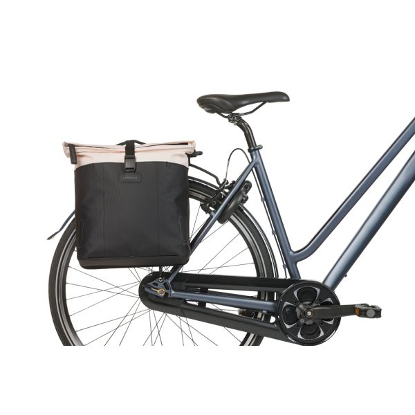 Basil sac double vive mik 28-35l blanc cassé noir
