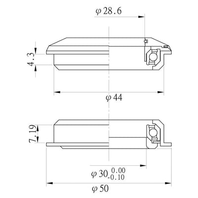 Casque Neco 1.1 8 . Casque semi-intégré ZS44 28.6 ZS44 30. Tête A.