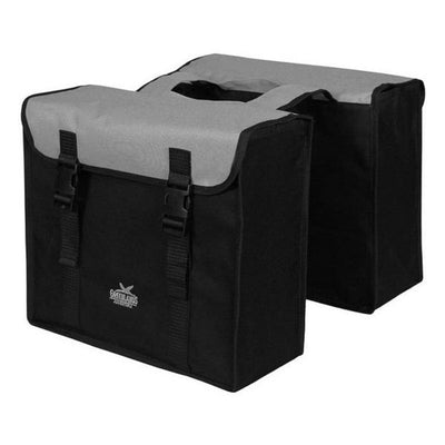 Greenlands Double bag, noir-gris. taille 38x34x13cm. capacité totale 35L