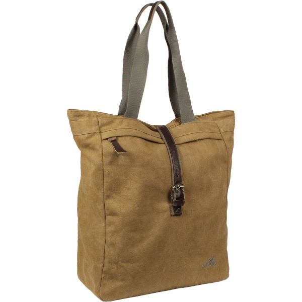 Greenlands Bicycle Bag Canvas Shopper 20 litres 42 x 34 x 14 cm camel brown