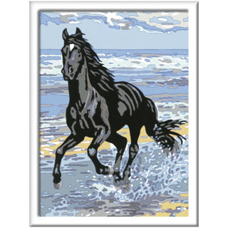 Peinture par numéros - Cheval dans les vagues