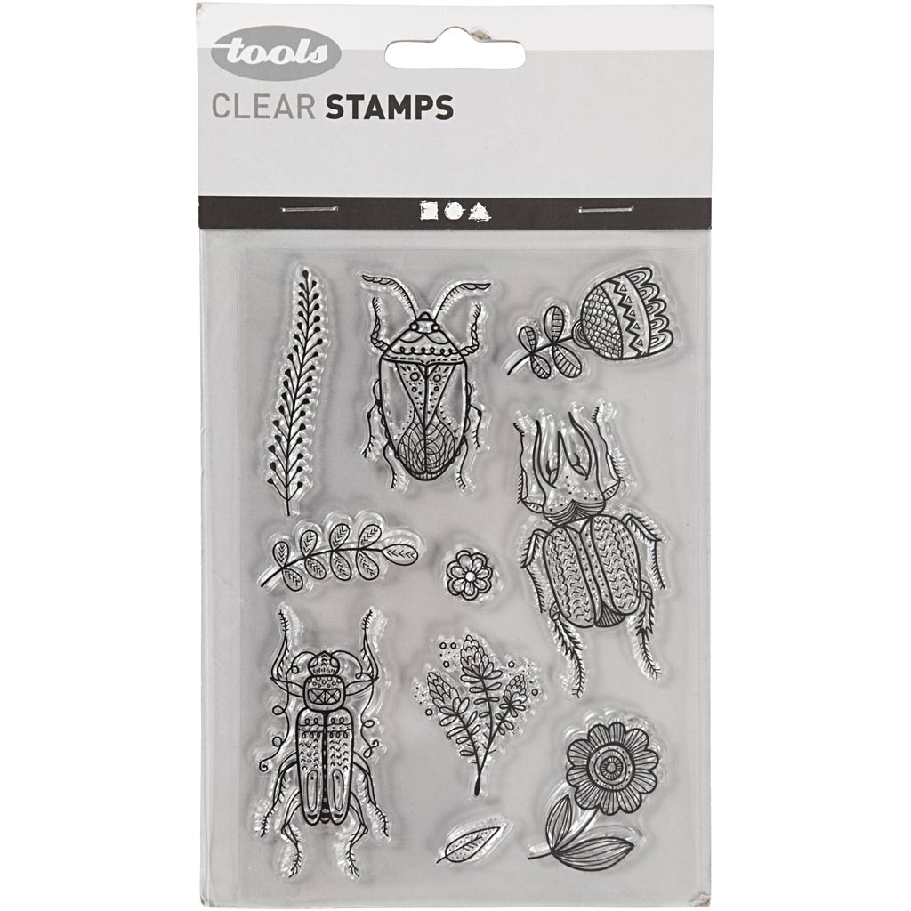 Tampons en silicone Creativ company, insectes, feuille 11x15,5 cm, 1 feuille