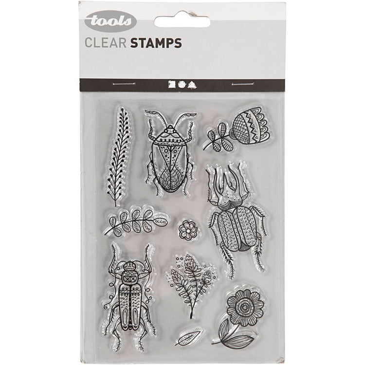 Tampons en silicone Creativ company, insectes, feuille 11x15,5 cm, 1 feuille