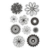 Creativ Company Silicone Stamps Fleurs, 1 feuille