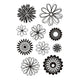 Creativ Company Silicone Stamps Fleurs, 1 feuille