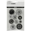 Creativ Company Silicone Stamps Fleurs, 1 feuille