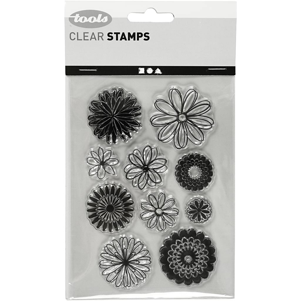 Creativ Company Silicone Stamps Fleurs, 1 feuille