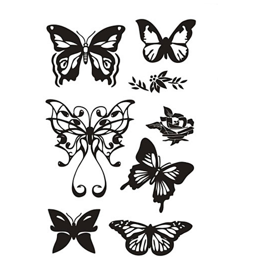 Tampons en silicone Creativ company, papillons, feuille 11x15,5 cm, 1 feuille