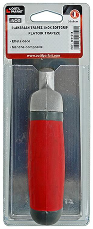 L'outil parfait 1011614 - truelle trapèze. poignée souple en acier inoxydable 20x8cm | 4 pièces