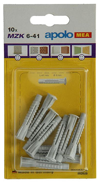 Celo 1015434 - 10 fiches universelles mzk 502628 6x41mm | 5 pièces