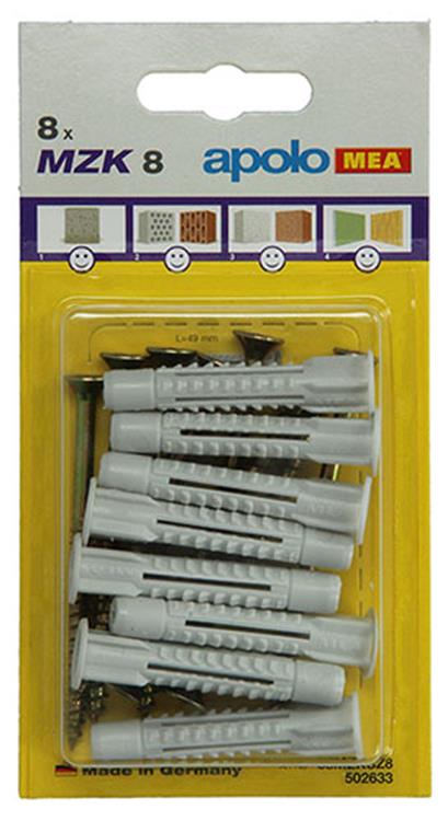 Celo 1015439 - 8 fiches universelles mzk + sps 502633 8mm | 5 pièces