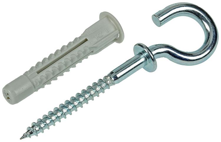 Celo 1015444 - 5 chevilles universelles mzk 8mm + crochet à vis 502638 | 5 pièces