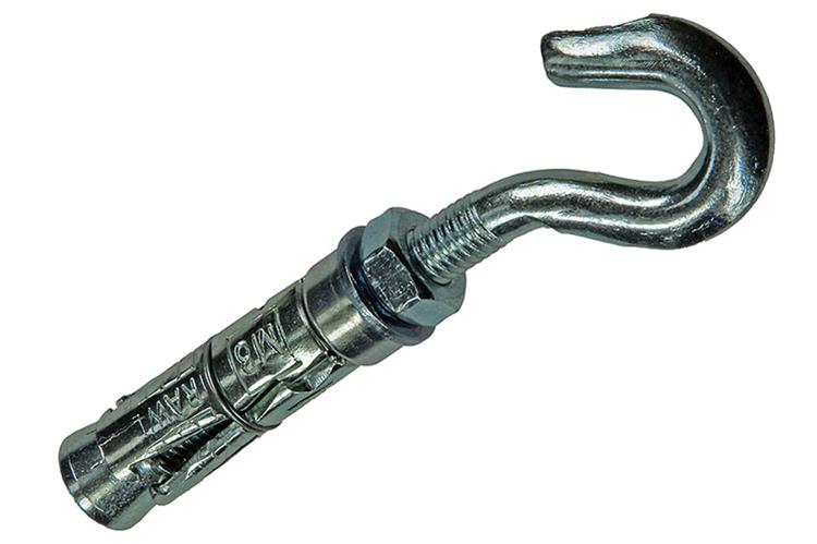 Celo 1003158 - 2 chevilles à expansion m 14mm + boulon à crochet 8x65mm 502717 | 5 pièces