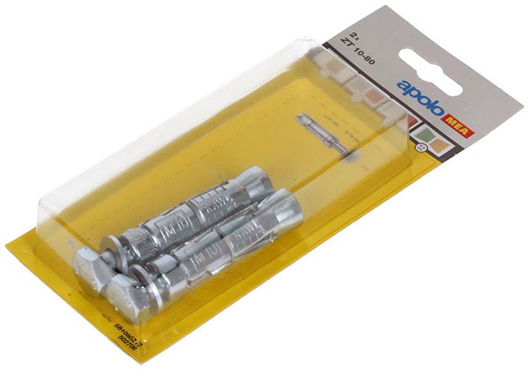 Celo 1015457 - 2 chevilles à expansion zt 16mm + boulon 502706 10x80mm | 5 pièces
