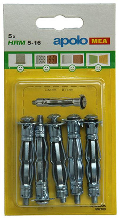 Celo 1015453 - 5 chevilles métalliques pour plaques de plâtre hrm 502700 11mm 5x16mm | 5 pièces