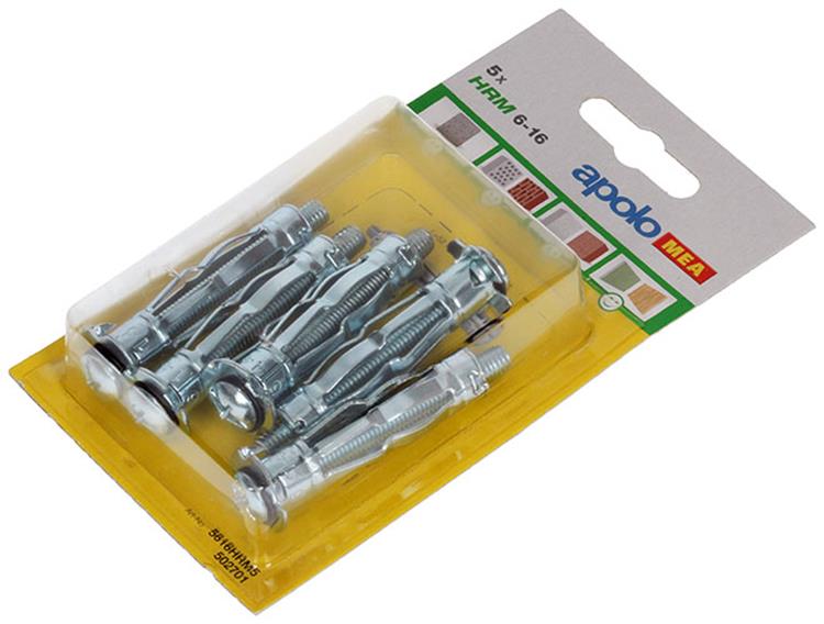 Celo 1015454 - 5 chevilles métalliques pour plaques de plâtre hrm 502701 13mm 6x16mm | 5 pièces