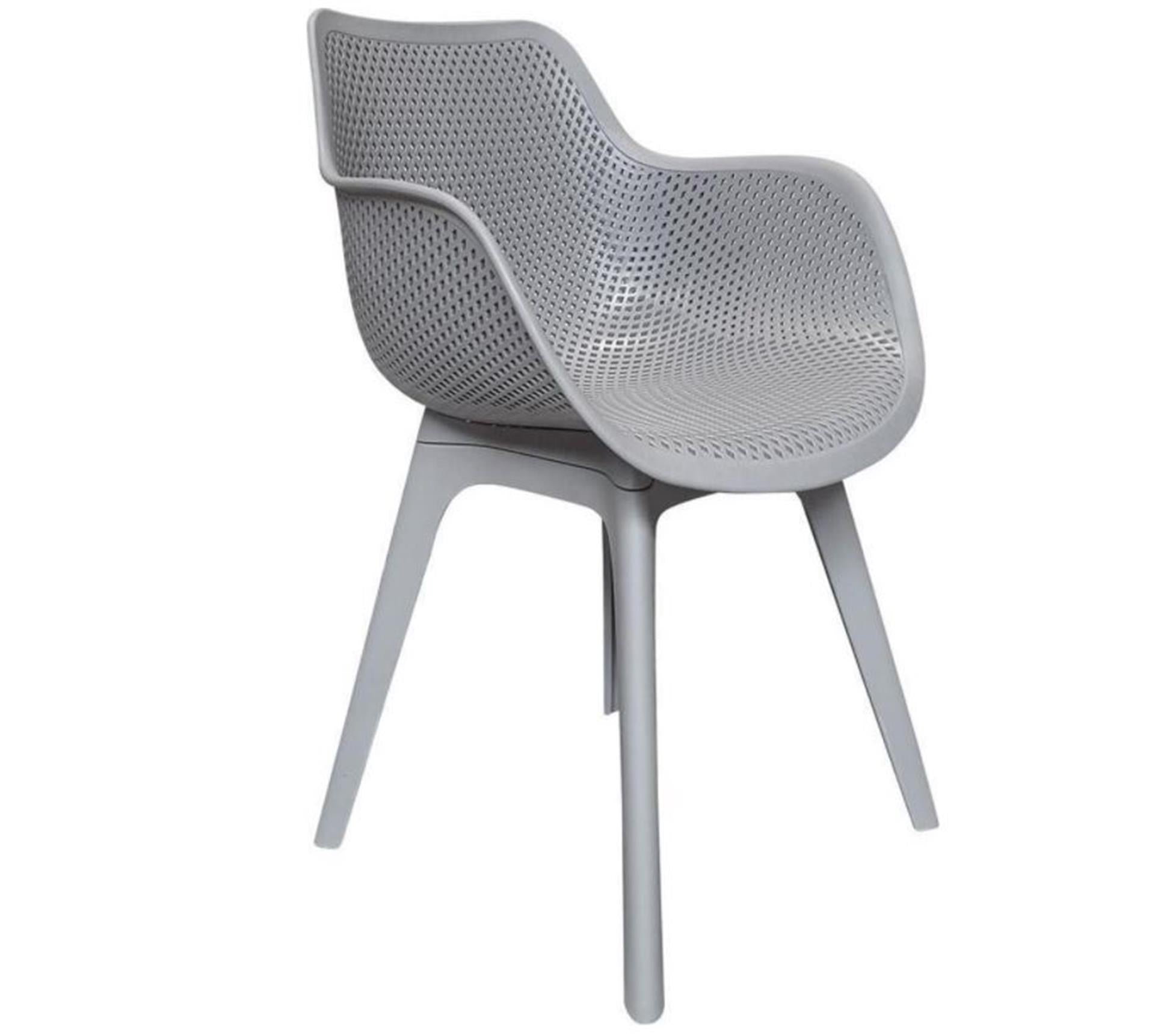 Chaise de salle à manger Sens jaspe plastique gris foncé