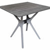 Table de jardin Sens jaspe 80x80cm gris foncé