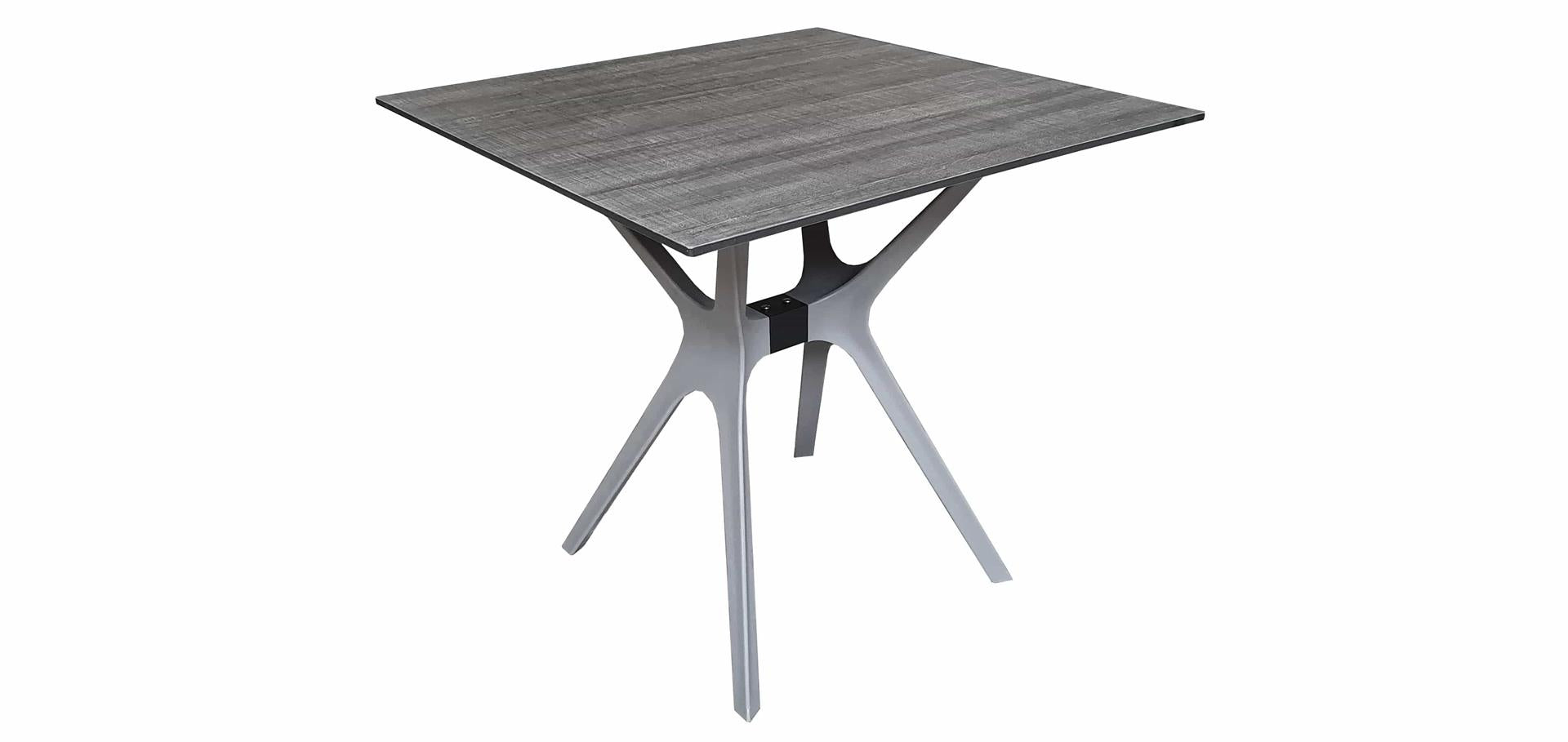Table de jardin Sens jaspe 80x80cm gris foncé