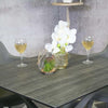 Table de jardin Sens jaspe 80x80cm gris foncé