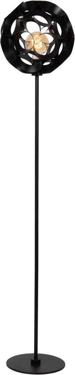 Lucide hannelore - lampadaire - ø 30 cm - 1xe27 - noir