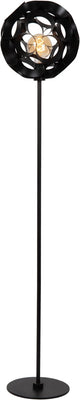 Lucide hannelore - lampadaire - ø 30 cm - 1xe27 - noir